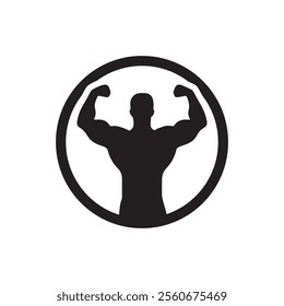 Strong Human Gym Logo Vector Illustration 