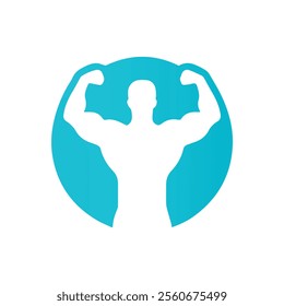 Strong Human Gym Logo Vector Illustration 