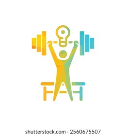 Strong Human Gym Logo Vector Illustration 
