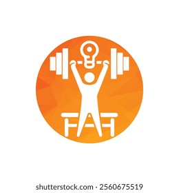 Strong Human Gym Logo Vector Illustration 
