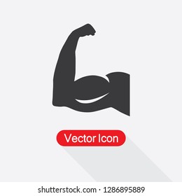 Icono Sólido, Ilustración Del Vector De Iconos Biceps Eps10