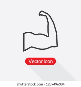 Strong Icon, Biceps Icon Vector Illustration Eps10