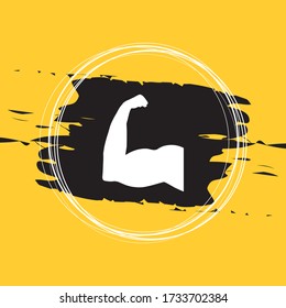 Strong Icon, Biceps Icon Vector Illustration Eps10
