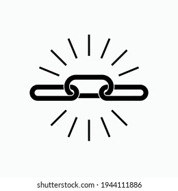 Icono fuerte. Símbolo de cadena - Vector