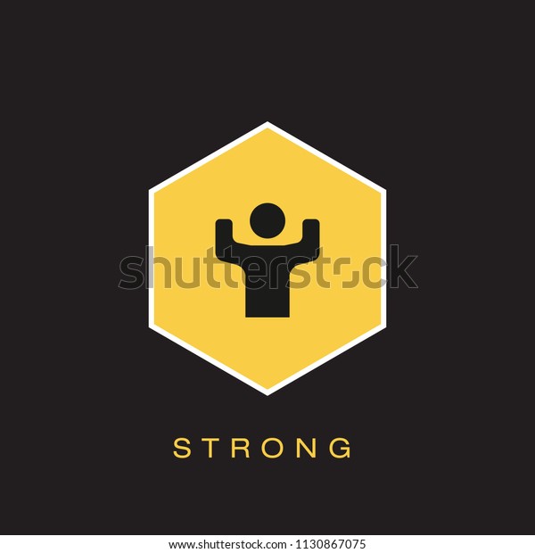 Strong Icon Concept Stock Vector (Royalty Free) 1130867075 | Shutterstock