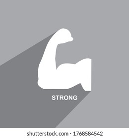 icono fuerte, vector de icono de salud