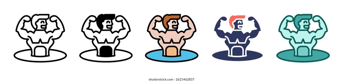 Strong Icon Multiple Vector Illustration