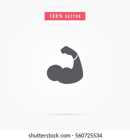 Strong icon. muscle icon