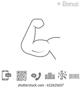 Strong icon. Muscles