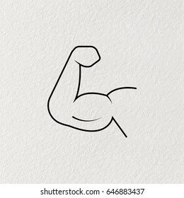 Strong icon. Muscles