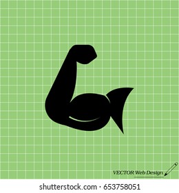 Strong icon. Muscles