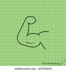 Strong icon. Muscles