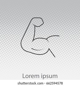 Strong icon. Muscles