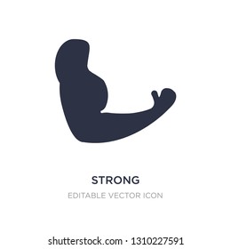 strong icon on white background. Simple element illustration from Medical concept. strong icon symbol design.