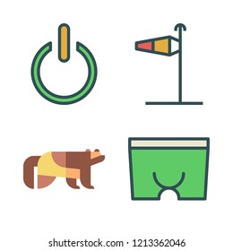 strong icon set. vector set about boxer, power, wolverine and wind sign icons set.