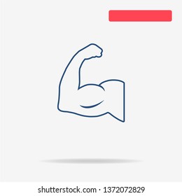 Strong icon. Vector concept illustration for design.