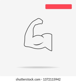 Strong icon. Vector concept illustration for design.