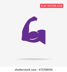 Strong icon. Vector concept illustration for design.
