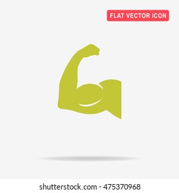 Strong icon. Vector concept illustration for design.