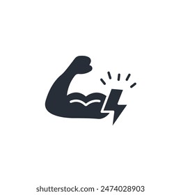 Strong icon. vector.Editable stroke.linear style sign for use web design,logo.Symbol illustration.