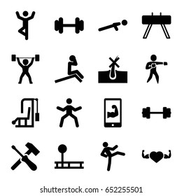 Strong Icons Set Set 16 Strong Stock Vector (Royalty Free) 652255501 ...