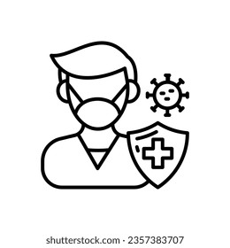 Strong Immunity icon in vector. Illustration