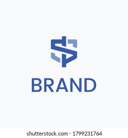 Firme letra inicial S para la plantilla del logotipo de negocio financiero
