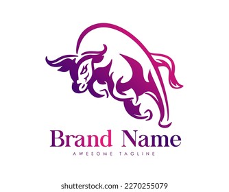 Strong Jump Bull Purple Logo 