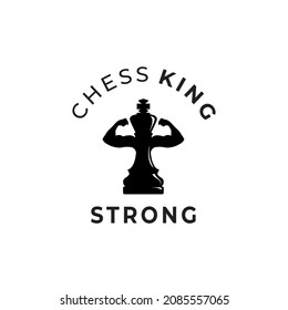 Strong King Chess illustration logo design inspiration