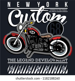 strong klassik motor,motorcycle vector illustration for t shirt