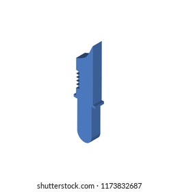 Strong knife isometric left top view 3D icon