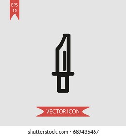 Strong knife vector icon, illustration symbol