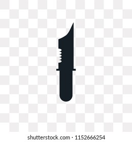 Strong knife vector icon isolated on transparent background, Strong knife logo concept