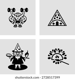 Uma forte joaninha flexionando músculos e levantando halteres com determinação, UMA ilustração vetorial em preto e branco representando um personagem cartunesco, possivelmente uma joaninha estilizada ou inseto, mostrando força. O personagem é retratado da cintura para cima, com um padrão, escudo-como costas, assemelhando-se a concha de uma joaninha. Ele está levantando entusiasticamente dois halteres acima de sua cabeça, flexionando seu bíceps. A expressão em seu rosto é de intenso foco ou determinação, com sobrancelhas franzidas e mandíbula cerrada. O design geral é simples, mas transmite uma sensação de poder e uma visão bem-humorada sobre a aptidão.