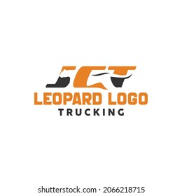 strong leopard logo for trucking company