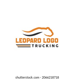 strong leopard logo for trucking company