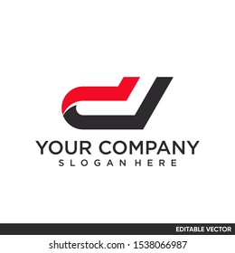 strong letter d monogram logo