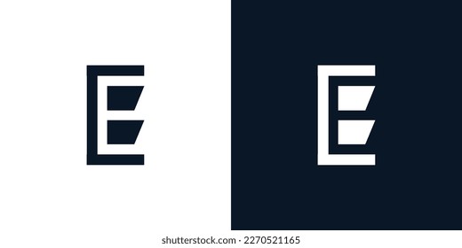 Strong letter E initial logo design