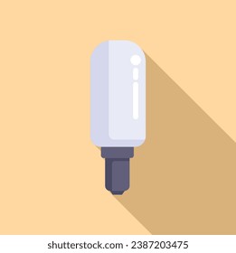 Strong light bulb icon flat vector. Regulate cellphone. Home interior light