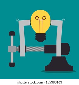 Strong light bulb idea, Idea concept