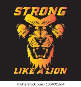 Strong like a lion design for you