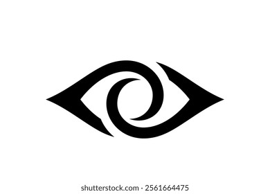 strong line make eye silhouette logo with simple style. for clinic or healthcare and any business