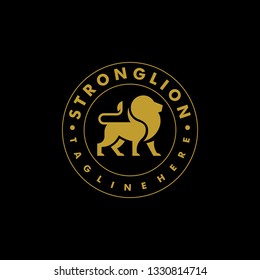 Strong Lion Color Design concept Illustration Vector Template. Suitable for Creative Industry, Multimedia, entertainment, Educations, Shop, and any related business