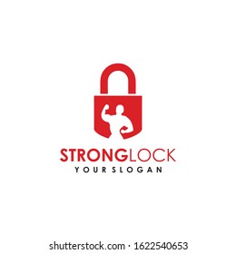 Strong Lock Logo Interiors Color Red
