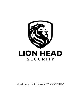 diseño de logotipo fuerte para la seguridad de leones