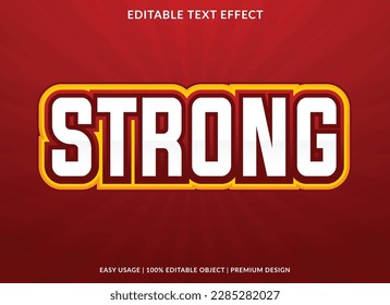 strong logo editable text effect template