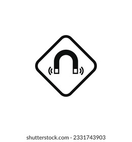 Vector de diseño de símbolo de advertencia de campo magnético fuerte