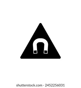 Strong Magnetic Field Warning flat vector icon. Simple solid symbol isolated on white background. Strong Magnetic Field Warning sign design template for web and mobile UI element