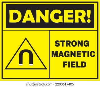 Strong Magnetic Field Warning Sign Vector Stock Vector (Royalty Free ...