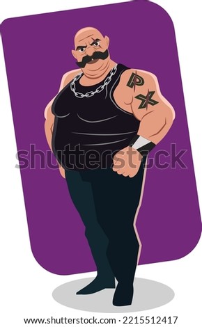 A strong man with a big body